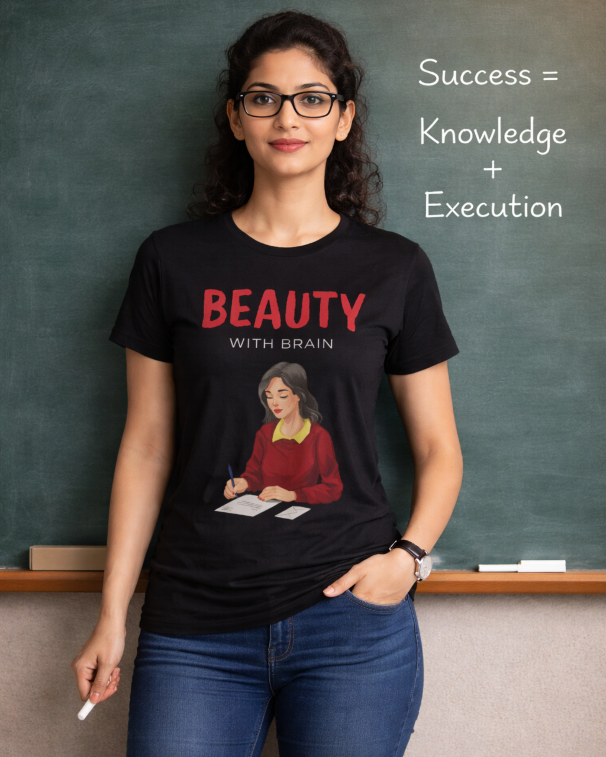 Beauty With Brain T-Shirt